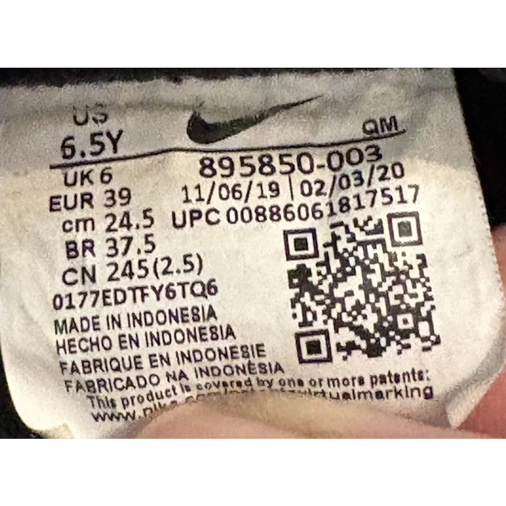 Nike Blazer Mid Premium GS Size 6.5Y Women Size 8 Black Suede Shoes 8958…